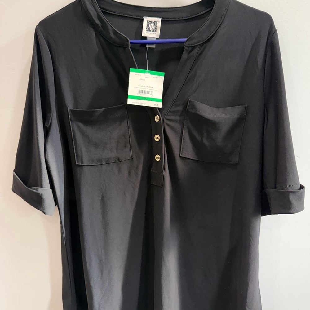 Anne Klein Black Blouse